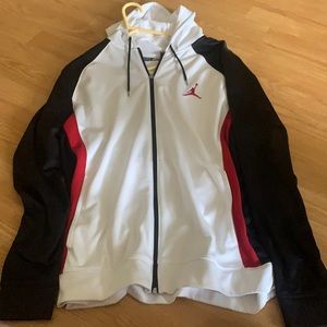 Jordan Dri-fit full zip white Xl
